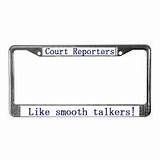 Pictures of Court Reporter License Plate Frame