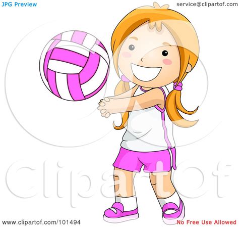 Royalty Free Rf Clipart Illustration Of A Happy Girl Playing