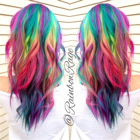 Pretty Pastel Rainbow Ombré Hair Cabelo Estilos De Cabelo Colorido