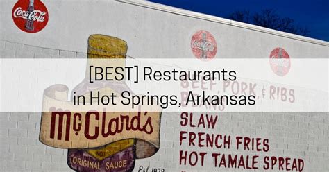 14 Best Restaurants In Hot Springs Arkansas All About Arkansas