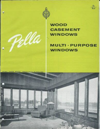 Brochure Rolscreen Pella Window Wood Casement Multi Purpose C1954