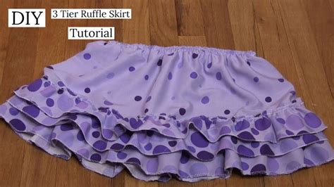 Diy 3 Layer Ruffle Skirt Tutorial Youtube