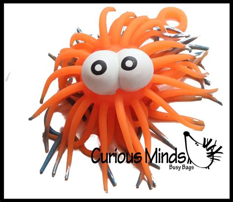 Hairy Puffer Guy Puffer Ball Sensory Fidget Toy Curious Minds Busy Bags