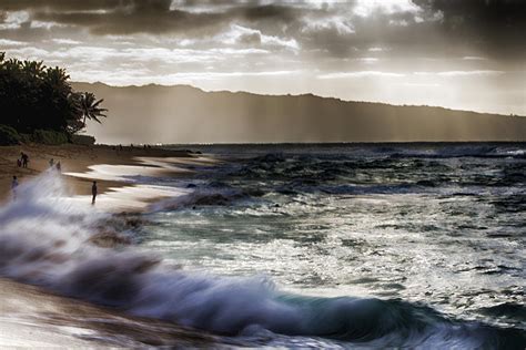 Sunset At Haleiwa Beach Oahu Hawaii V2 Photograph By Douglas Barnard