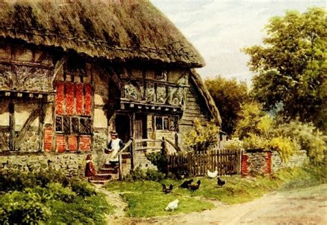 The Cottages And The Village Life Of Rural England 1912 Old Cottage