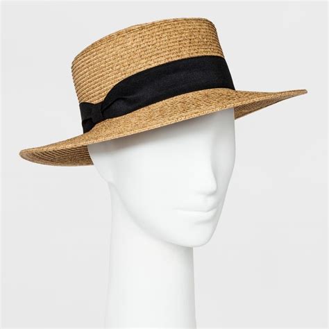 Womens Packable Boater Hat A New Day™ Beige In 2020 Boater Hat