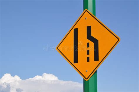 Merge Right Traffic Sign Stock Photo Image Of Symbol 14240296