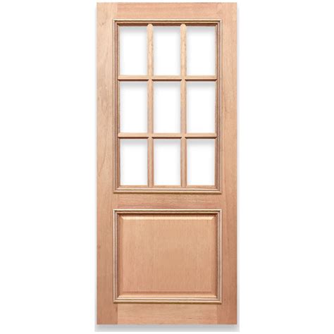 Half French 9l 1p Solid Timber Door Hm Elegant Building Supplies