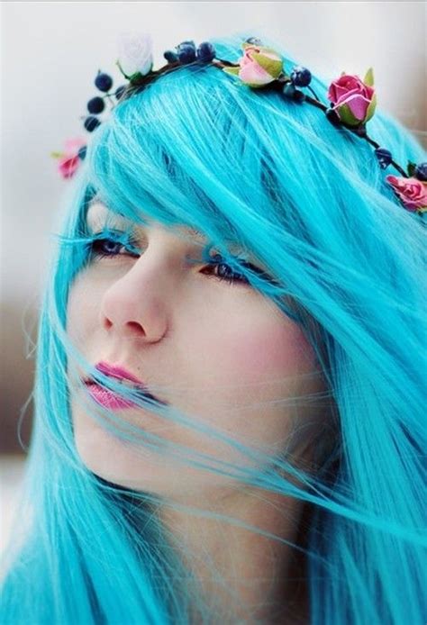Trendy Shades Of Blue Hair Color Bright Blue Hair