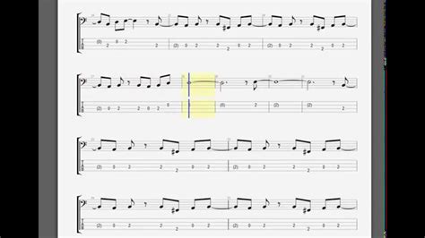 Acdc Rock N Roll Singer Bass Guitar Tablature Youtube