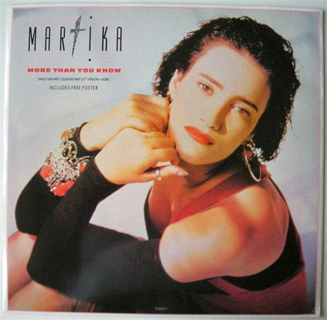 Martika More Than You Know 1989 Poster Vinyl Discogs