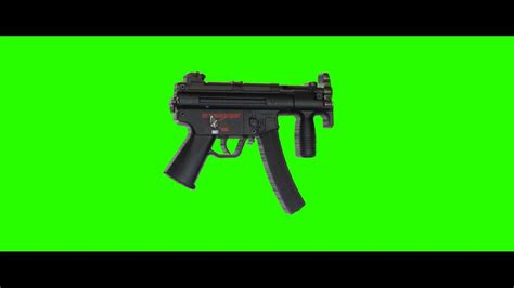 Cod7 Black Ops Mp5k Machine Gun Animation Green Screen Youtube