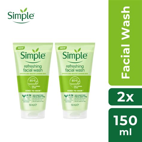 Simple Refreshing Facial Wash Gel 150ml X 2 Lazada