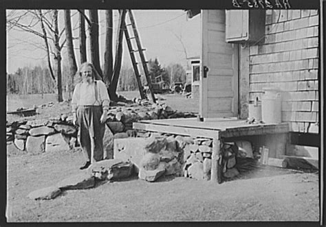 2 An Original Hermit Of Maine Outside His Home In Freeport 1936