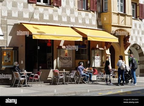 Phase 2 Of Restrictions Because Of Covid 19 Some Restaurants In Merano