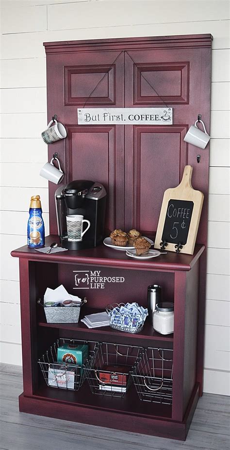Overstock.com has been visited by 1m+ users in the past month Coffee Station Cabinet | repurposed door & dresser - My ...