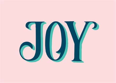 Premium Vector Joy Typography Illustration