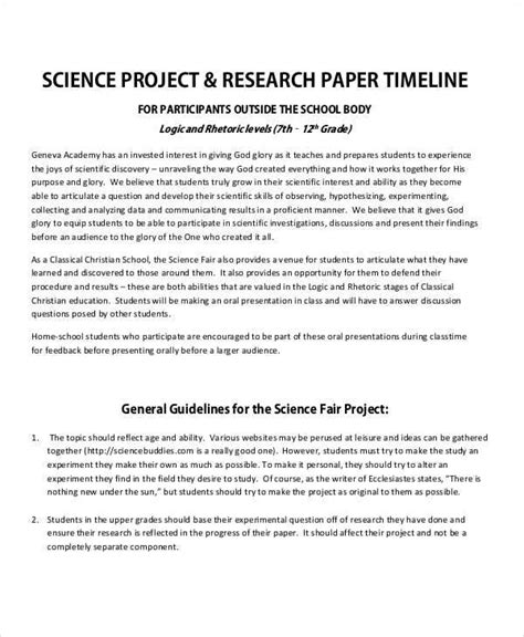 Science Research Paper Example 15 Research Paper Research Proposal