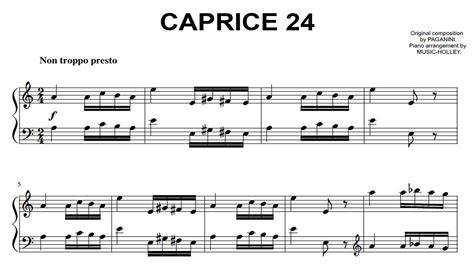 Paganini Caprice 24 Easy Piano Youtube