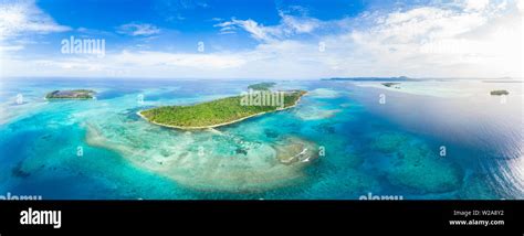 Aerial View Banyak Islands Sumatra Tropical Archipelago Indonesia