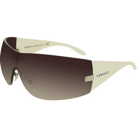 versace versace women s gradient ve2054 10008g 41 grey rectangle sunglasses