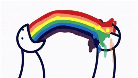 Rainbow Puke Gif Rainbow Puke Puking Rainbows Discover Share Gifs