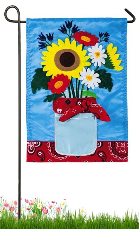 Summer Bouquet Garden Flag Decorative Applique Summer Flag From