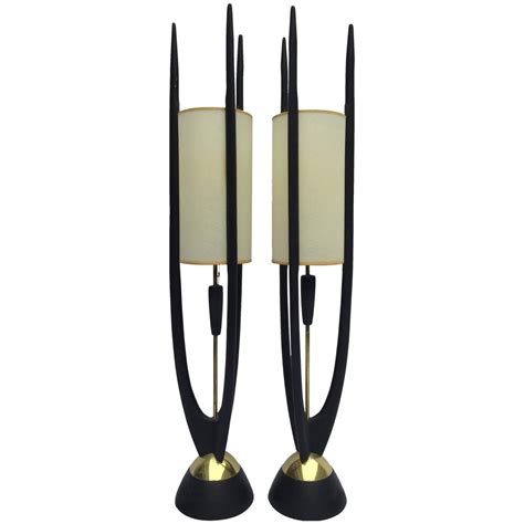 Ambient light — the base amount of light in a room — is important in areas like living rooms, where you spend a lot time, so adding end table lamps is the perfect way to set the. Pair of Tall, Slender and Sculptural Midcentury Table Lamps by Modeline - Tall and thin? Yes ...