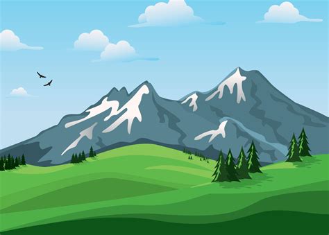 Mountains Vector Landscape Nature Mountain Nature Background