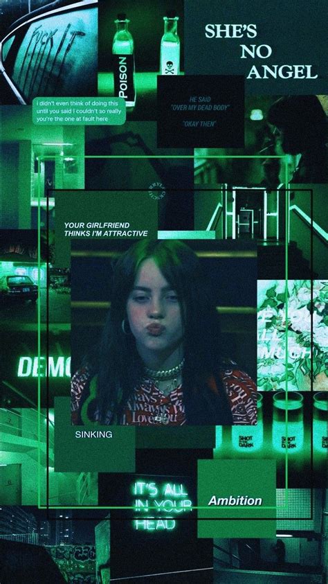 Add button to my site. #billie #eilish #green #aesthetic | Green aesthetic ...