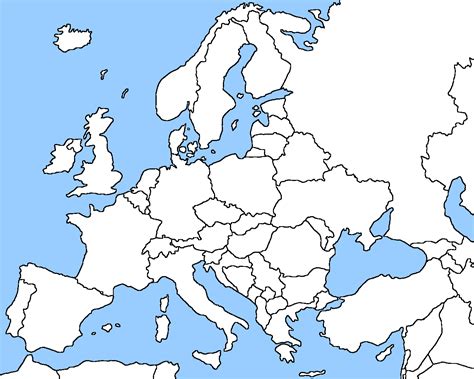 Carte Europe Carte De Leurope Vide A Completer Gambaran