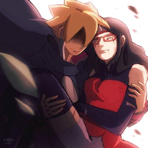 Boruto Carrying Sarada Naruto Amino Animes Boruto Sarada E Boruto