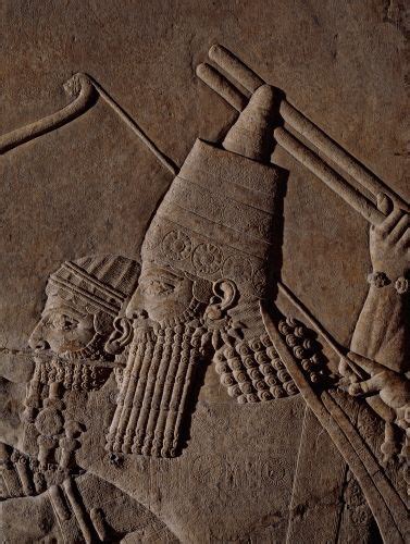 Detail Of Assubanipal Reign 668 627 Bc On A Chariot During A Lion