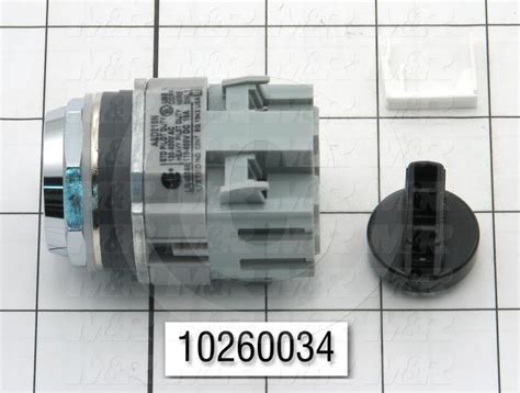10260034 Selector Switch 2 Positions Maintained Black 1no Mandr
