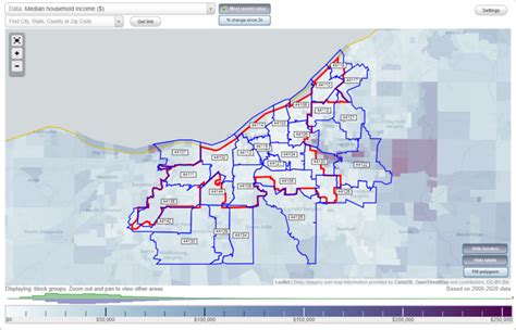 Cleveland Ohio Oh Zip Code Map Locations Demographics List Of