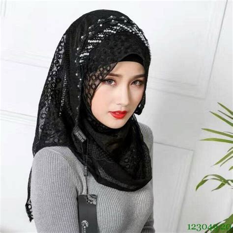 New Premium Silk Embroidery Hijabs Beaded Fashion Muslim Hijab For Muslim Women Abaya Wholesale
