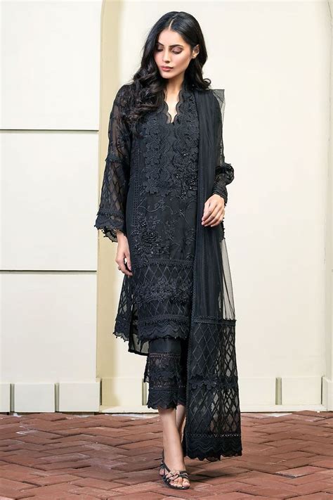 Scallop Lace Black Black Pakistani Dress Beautiful Pakistani Dresses Designer Party Dresses