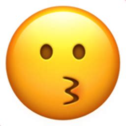 I'm putting it here cuz twitter apparently doesn't wanna download shit. Kissing Face Emoji (U+1F617)