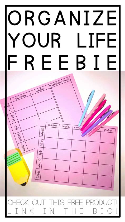 Here Is A Free Download To Help Organize Your Life Teacherspayteachers