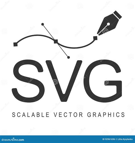 Scalable Vector Graphics Format Svg Responsive Disign Stock Vector