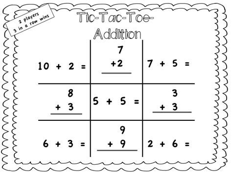 Number sense, ordering numbers, and place value. Frugal in First: Tic-tac-toe addition