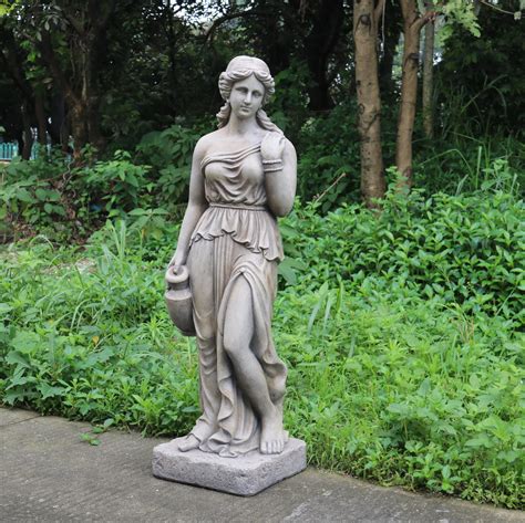 Garden Decoration Concrete Fiberglass Sculpture Woman Greek Statue
