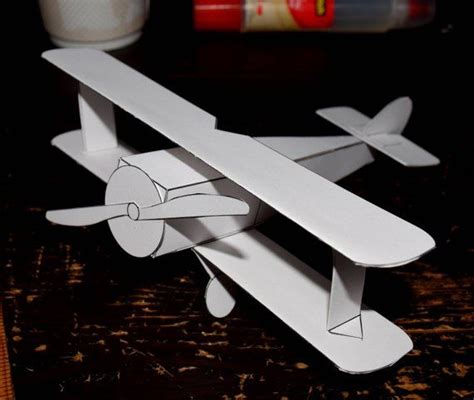 Coloring Biplane Set Papercraft 3d Model Pages Birthday Party Activity