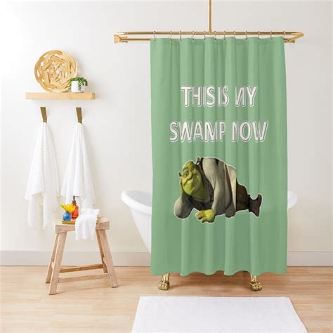 Shrek Shower Curtain Shrek Meme Bathroom Decor 71 X Etsy