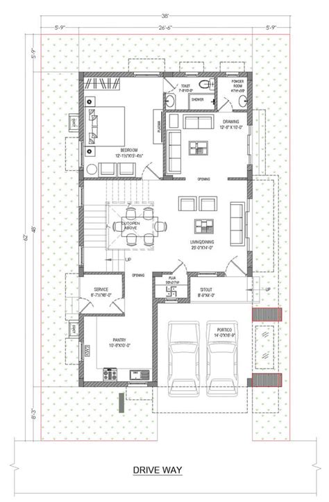 The Floor Plan For A Small House With Two Bedroom And An Attached