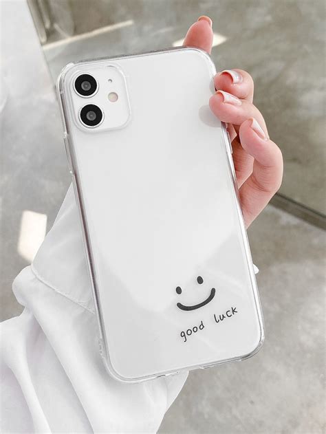 Smile Pattern Clear Case Compatible With Iphone Pretty Iphone Cases