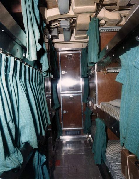 View Of The Berthing Spaces Of The Uss Thomas A Edison Ssbn 610 Us Navy Submarines