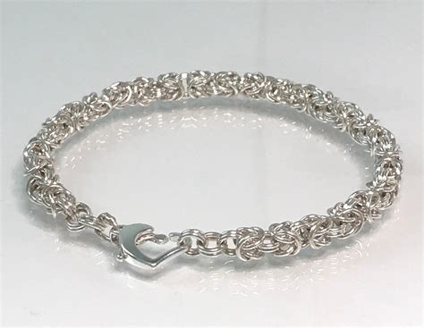 Sterling Silver Bracelets For Women Silver Multi Link Chain Charm