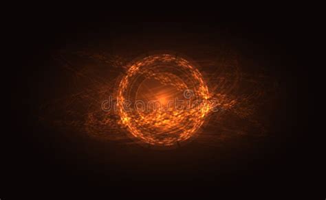 Orange Sphere With Orbit Stock Vector Illustration Of Abstract 4403557