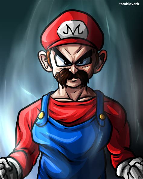 Super Mario In Dragonball Z Majin Mario By Tomislavartz On Deviantart